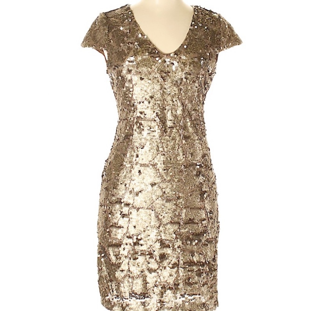 Bronze sequin dress